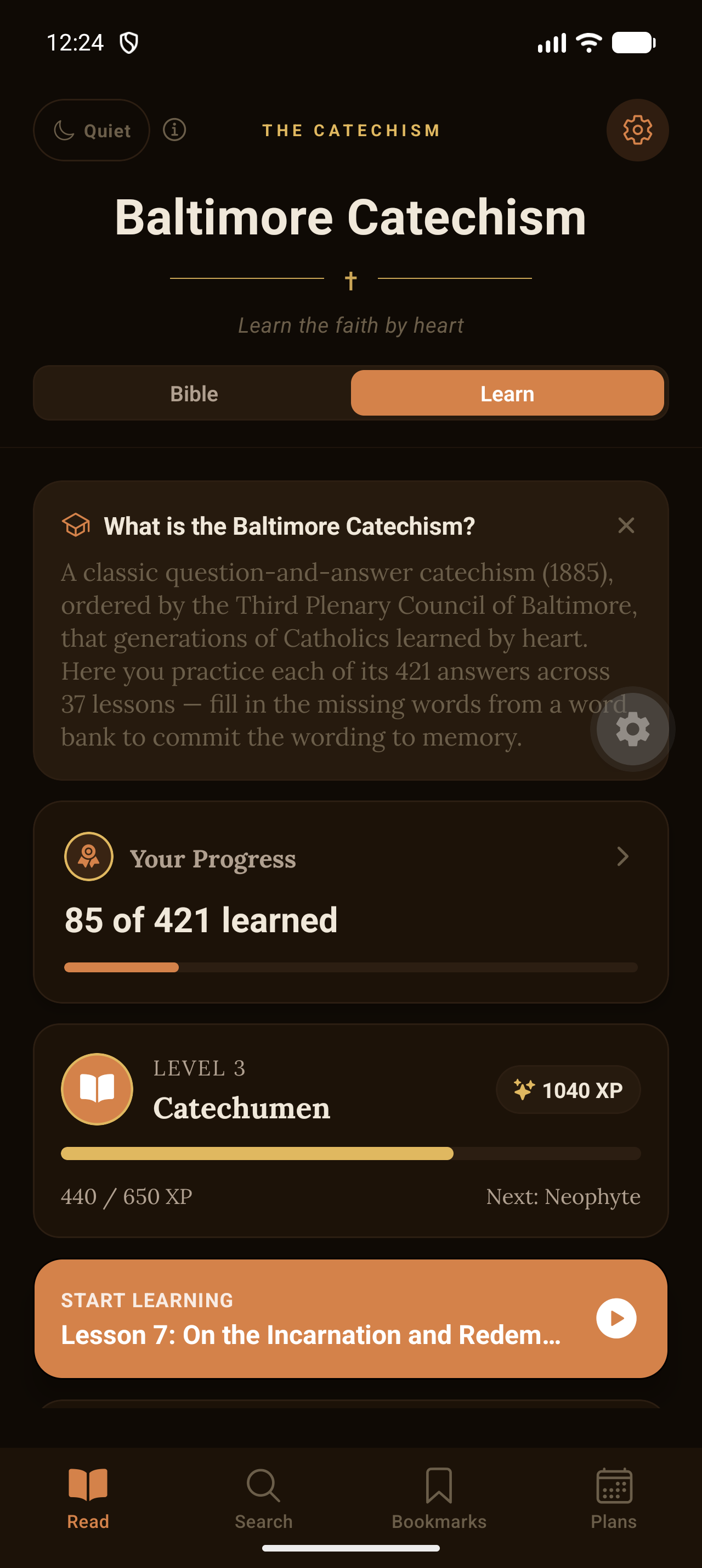 Baltimore Catechism lesson